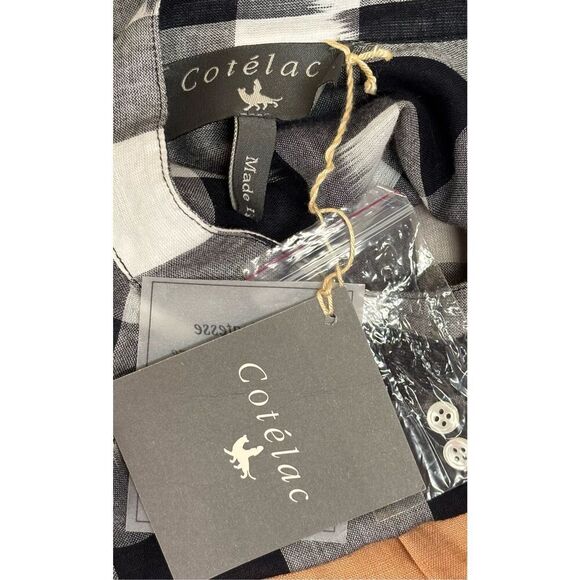 Cotelac Long Sleeve Button Front Shirt NWT Size 1/Small - Picture 3 of 5